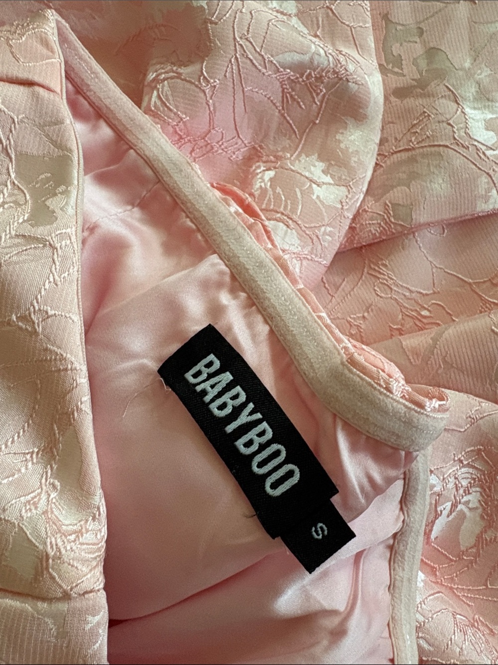 Babyboo ELENORA MINI DRESS BLUSH Bow Back Corset Size Small - Picture 8 of 11